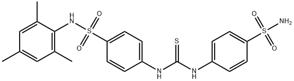 1-(4-sulfamoylphenyl)-3-[4-[(2,4,6-trimethylphenyl)sulfamoyl]phenyl]thiourea Struktur