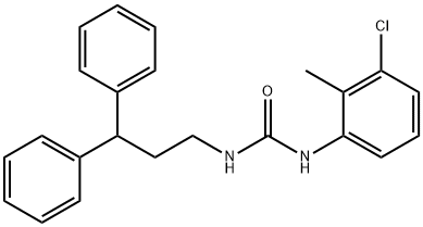 1-(3-chloro-2-methylphenyl)-3-(3,3-diphenylpropyl)urea Struktur