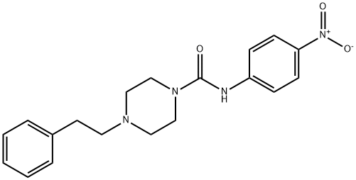 N-(4-nitrophenyl)-4-(2-phenylethyl)piperazine-1-carboxamide Struktur