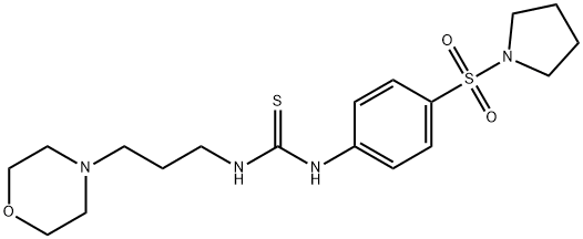 1-(3-morpholin-4-ylpropyl)-3-(4-pyrrolidin-1-ylsulfonylphenyl)thiourea Struktur