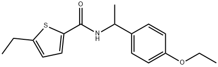 N-[1-(4-ethoxyphenyl)ethyl]-5-ethylthiophene-2-carboxamide Struktur