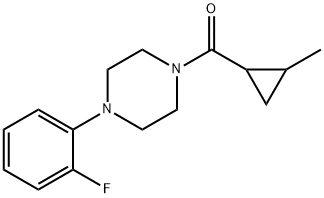 [4-(2-fluorophenyl)piperazin-1-yl]-(2-methylcyclopropyl)methanone Struktur