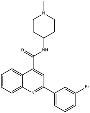 2-(3-bromophenyl)-N-(1-methylpiperidin-4-yl)quinoline-4-carboxamide Struktur