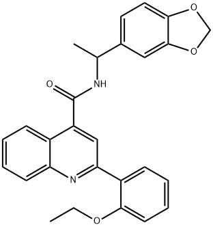 N-[1-(1,3-benzodioxol-5-yl)ethyl]-2-(2-ethoxyphenyl)quinoline-4-carboxamide Structure