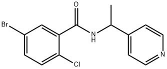 5-bromo-2-chloro-N-(1-pyridin-4-ylethyl)benzamide Struktur