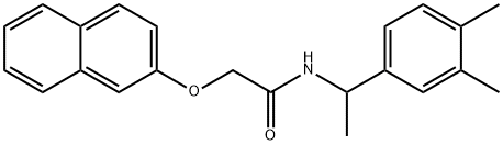 N-[1-(3,4-dimethylphenyl)ethyl]-2-naphthalen-2-yloxyacetamide Struktur