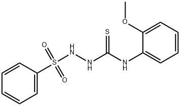 1-(benzenesulfonamido)-3-(2-methoxyphenyl)thiourea Struktur