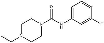 4-ethyl-N-(3-fluorophenyl)piperazine-1-carboxamide Struktur