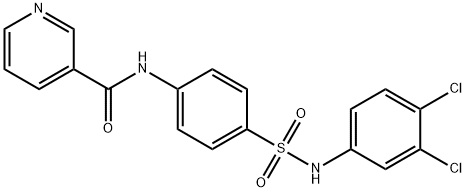 N-[4-[(3,4-dichlorophenyl)sulfamoyl]phenyl]pyridine-3-carboxamide Struktur