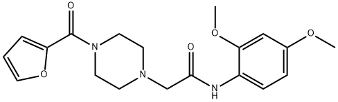 N-(2,4-dimethoxyphenyl)-2-[4-(furan-2-carbonyl)piperazin-1-yl]acetamide Struktur