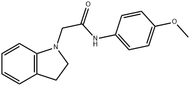 2-(2,3-dihydroindol-1-yl)-N-(4-methoxyphenyl)acetamide Struktur