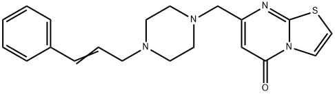 7-[[4-[(E)-3-phenylprop-2-enyl]piperazin-1-yl]methyl]-[1,3]thiazolo[3,2-a]pyrimidin-5-one Struktur