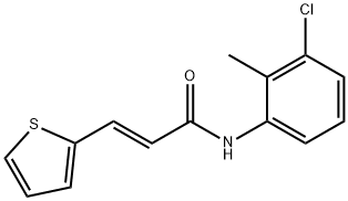 (E)-N-(3-chloro-2-methylphenyl)-3-thiophen-2-ylprop-2-enamide Struktur