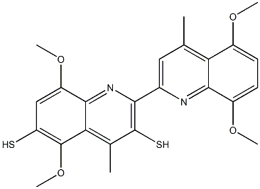 2-[(5,8-dimethoxy-4-methylquinolin-2-yl)disulfanyl]-5,8-dimethoxy-4-methylquinoline Struktur