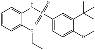 3-tert-butyl-N-(2-ethoxyphenyl)-4-methoxybenzenesulfonamide Struktur