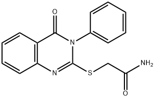 2-(4-oxo-3-phenylquinazolin-2-yl)sulfanylacetamide Struktur