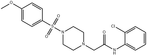 N-(2-chlorophenyl)-2-[4-(4-methoxyphenyl)sulfonylpiperazin-1-yl]acetamide Struktur