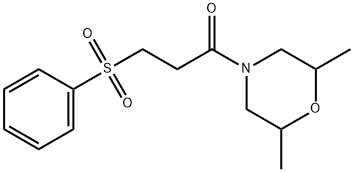 3-(benzenesulfonyl)-1-(2,6-dimethylmorpholin-4-yl)propan-1-one Struktur