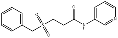 3-benzylsulfonyl-N-pyridin-3-ylpropanamide Struktur