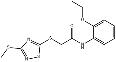 N-(2-ethoxyphenyl)-2-[(3-methylsulfanyl-1,2,4-thiadiazol-5-yl)sulfanyl]acetamide Struktur