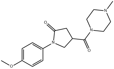 1-(4-methoxyphenyl)-4-(4-methylpiperazine-1-carbonyl)pyrrolidin-2-one Struktur