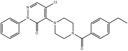 5-chloro-4-[4-(4-ethylbenzoyl)piperazin-1-yl]-2-phenylpyridazin-3-one Struktur