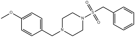 1-benzylsulfonyl-4-[(4-methoxyphenyl)methyl]piperazine Struktur