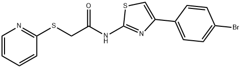 N-[4-(4-bromophenyl)-1,3-thiazol-2-yl]-2-pyridin-2-ylsulfanylacetamide Struktur