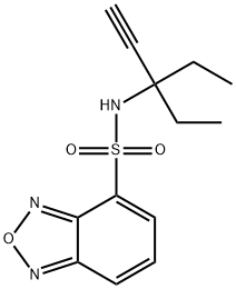 N-(3-ethylpent-1-yn-3-yl)-2,1,3-benzoxadiazole-4-sulfonamide Struktur