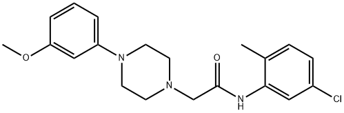 N-(5-chloro-2-methylphenyl)-2-[4-(3-methoxyphenyl)piperazin-1-yl]acetamide Struktur