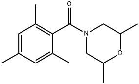 (2,6-dimethylmorpholin-4-yl)-(2,4,6-trimethylphenyl)methanone Struktur