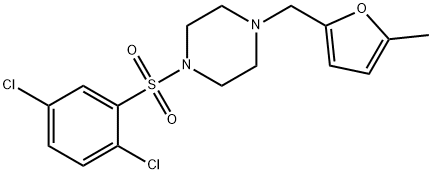 1-(2,5-dichlorophenyl)sulfonyl-4-[(5-methylfuran-2-yl)methyl]piperazine Struktur