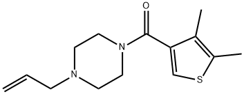 (4,5-dimethylthiophen-3-yl)-(4-prop-2-enylpiperazin-1-yl)methanone Struktur