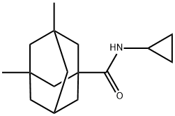 N-cyclopropyl-3,5-dimethyladamantane-1-carboxamide Struktur