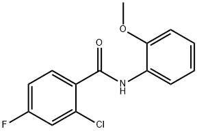 2-chloro-4-fluoro-N-(2-methoxyphenyl)benzamide Struktur