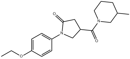 1-(4-ethoxyphenyl)-4-(3-methylpiperidine-1-carbonyl)pyrrolidin-2-one Struktur