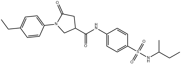 N-[4-(butan-2-ylsulfamoyl)phenyl]-1-(4-ethylphenyl)-5-oxopyrrolidine-3-carboxamide Struktur