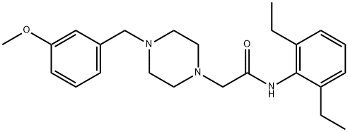 N-(2,6-diethylphenyl)-2-[4-[(3-methoxyphenyl)methyl]piperazin-1-yl]acetamide Struktur