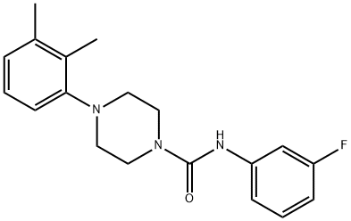 4-(2,3-dimethylphenyl)-N-(3-fluorophenyl)piperazine-1-carboxamide Struktur