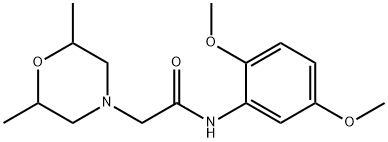 N-(2,5-dimethoxyphenyl)-2-(2,6-dimethylmorpholin-4-yl)acetamide Struktur