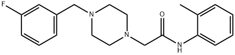 2-[4-[(3-fluorophenyl)methyl]piperazin-1-yl]-N-(2-methylphenyl)acetamide Struktur