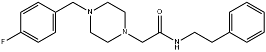 2-[4-[(4-fluorophenyl)methyl]piperazin-1-yl]-N-(2-phenylethyl)acetamide Struktur