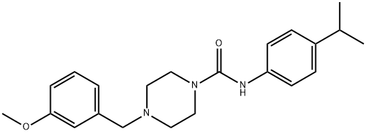 4-[(3-methoxyphenyl)methyl]-N-(4-propan-2-ylphenyl)piperazine-1-carboxamide Struktur