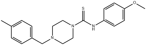 N-(4-methoxyphenyl)-4-[(4-methylphenyl)methyl]piperazine-1-carbothioamide Struktur