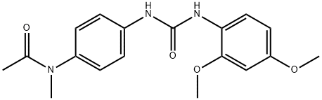 N-[4-[(2,4-dimethoxyphenyl)carbamoylamino]phenyl]-N-methylacetamide Struktur