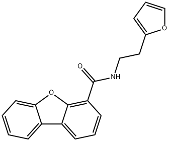 N-[2-(furan-2-yl)ethyl]dibenzofuran-4-carboxamide Struktur