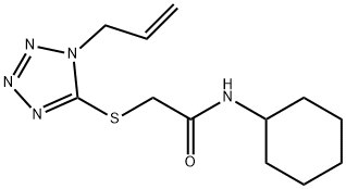 N-cyclohexyl-2-(1-prop-2-enyltetrazol-5-yl)sulfanylacetamide Struktur