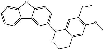 2-(6,7-dimethoxy-3,4-dihydro-1H-isochromen-1-yl)dibenzofuran Struktur