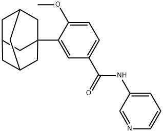 3-(1-adamantyl)-4-methoxy-N-pyridin-3-ylbenzamide Struktur