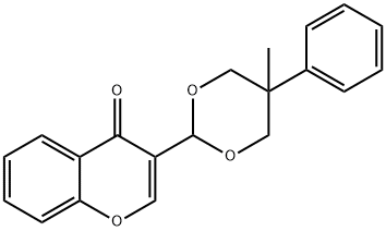 3-(5-methyl-5-phenyl-1,3-dioxan-2-yl)chromen-4-one Struktur